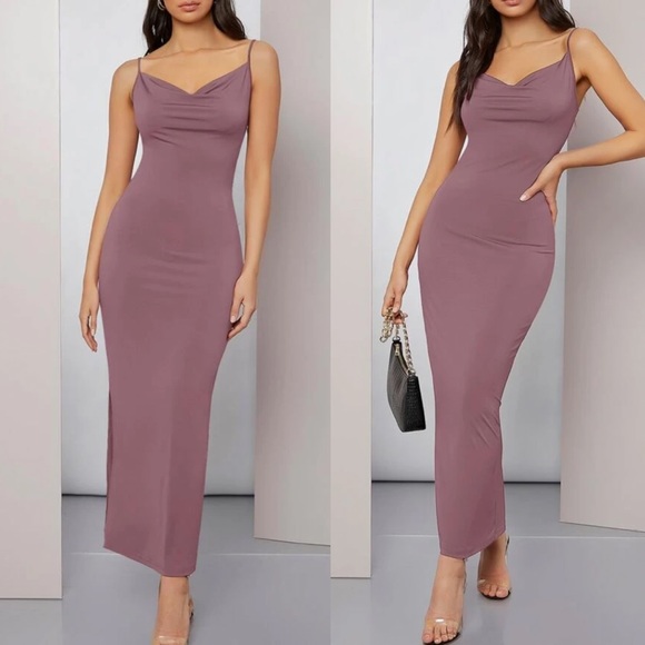 Black cowl neck cami maxi dress - Picture 11 of 12